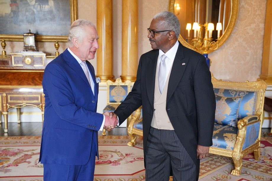 His Excellency Mr. Andrew Gomez was received by The King upon his appointment as High Commissioner for the Commonwealth of the Bahamas in London.