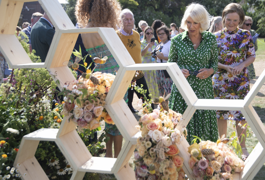 The Queen attends a Garden Party for Bees for Development