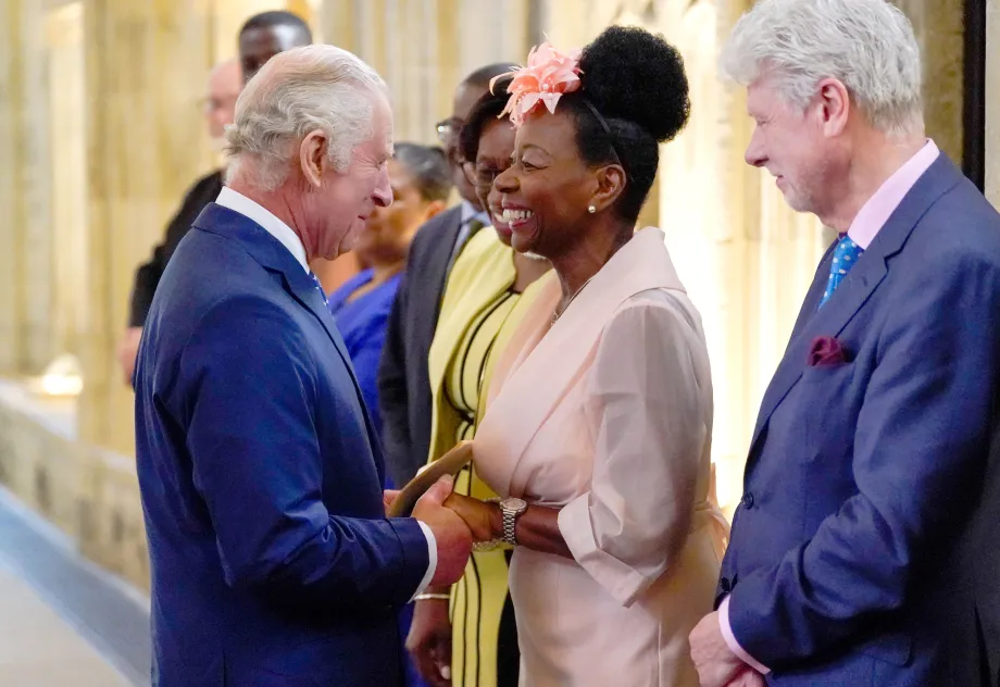 The King with Baroness Floella Benjamin