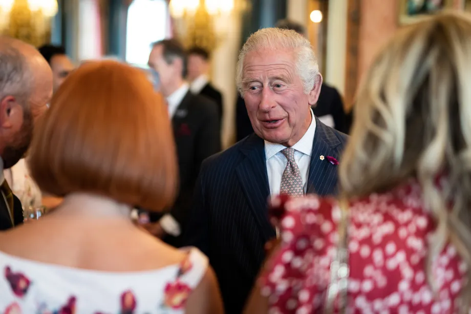 The King at a reception at Buckingham Palace