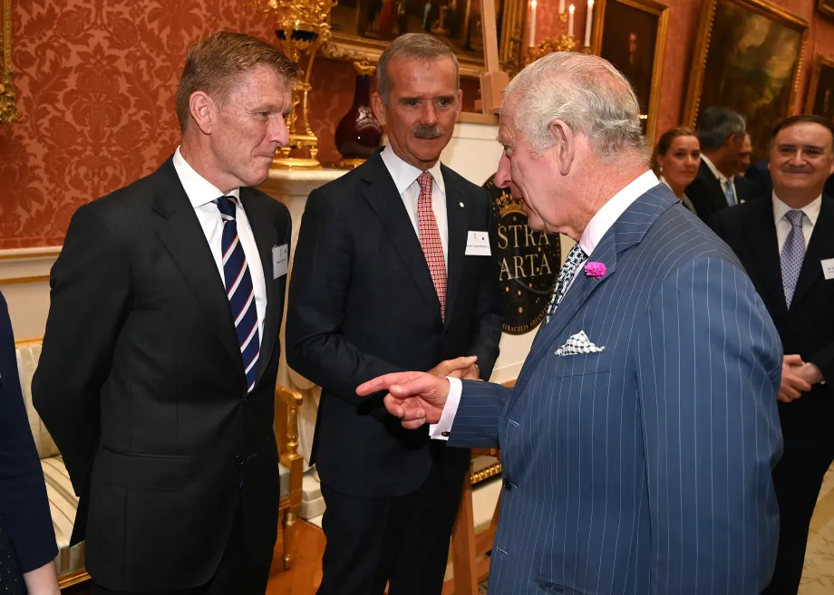 The King with Major Tim Peake
