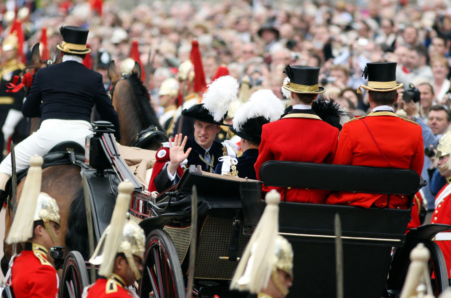 Prince William attends Garter Day in 2010.