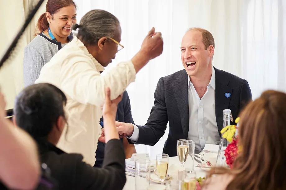 The Prince of Wales speaks to NHS staff