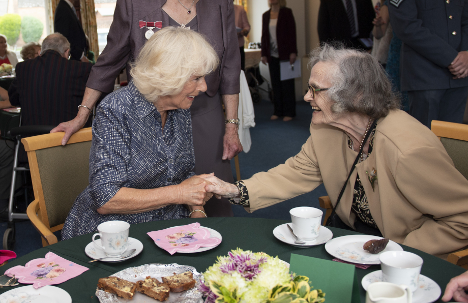 The Queen at a RVS lunch club in Llandovery