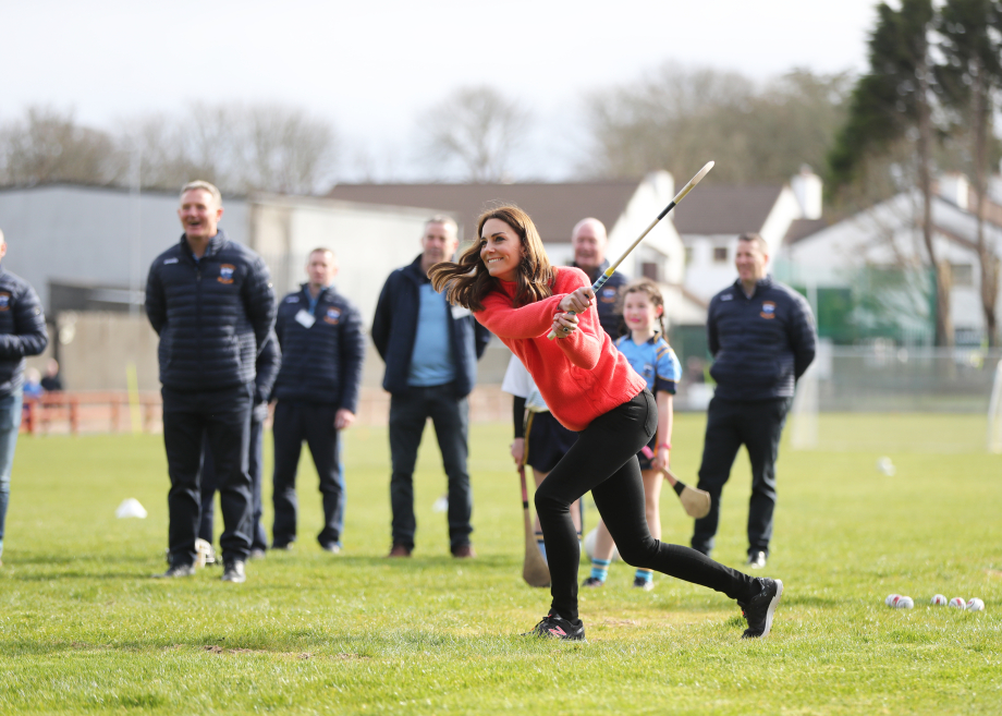 The Princess of Wales plays sport with children