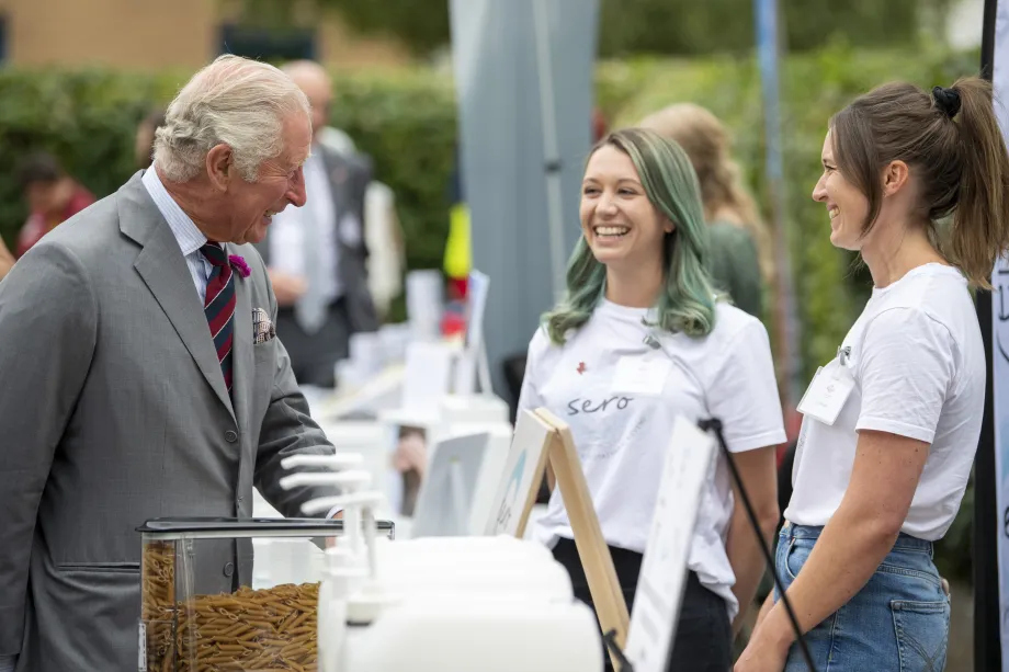 The King visits Prince's Trust Cymru