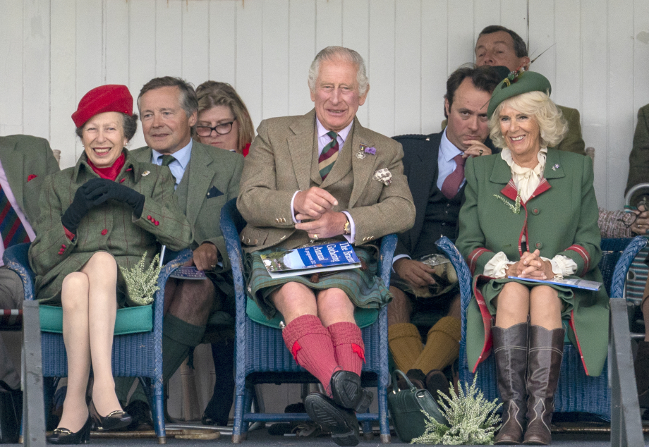 The King, The Queen and The Princess Royal at the Highland Games
