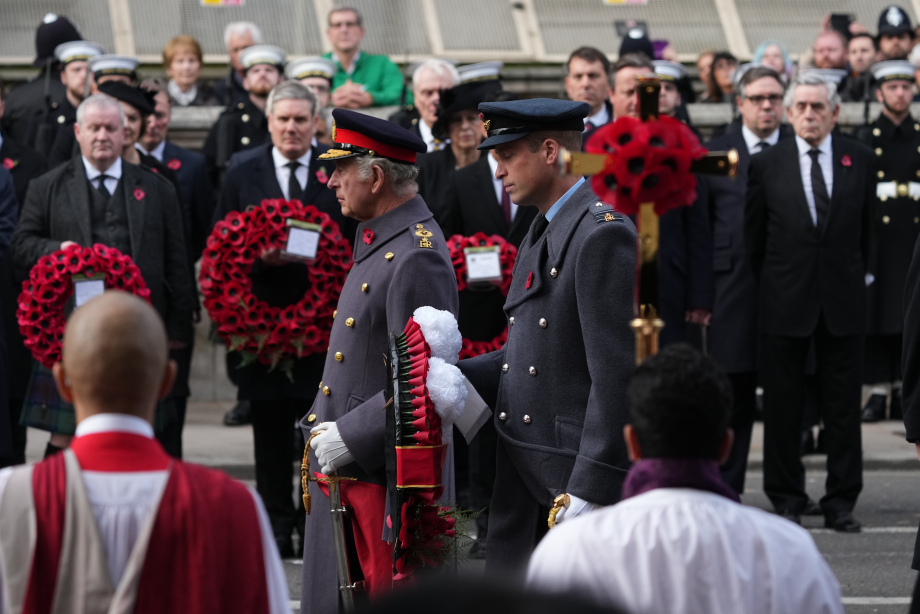 The King and The Prince of Wales during Remembrance