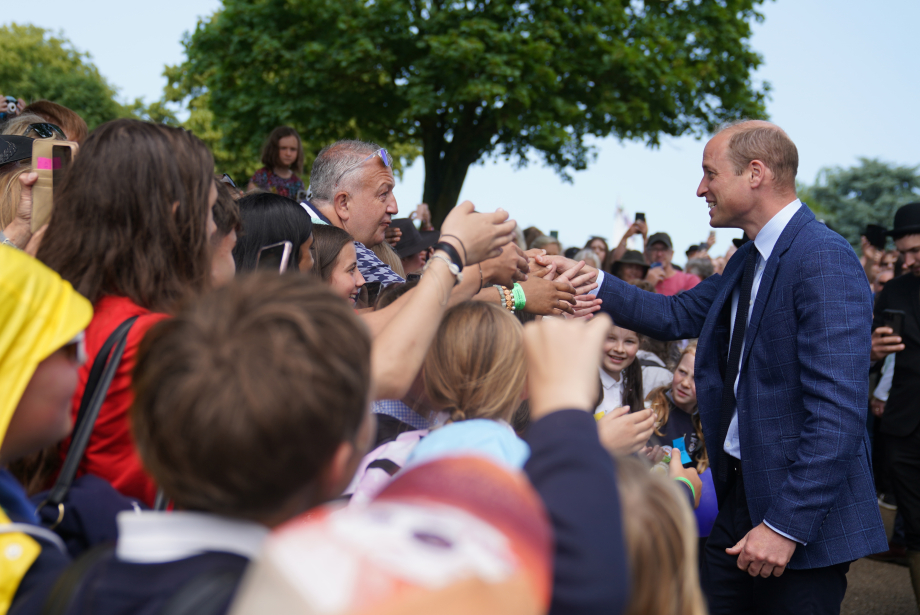 Prince William meets members of the public