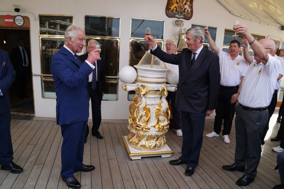 The King onboard Britannia