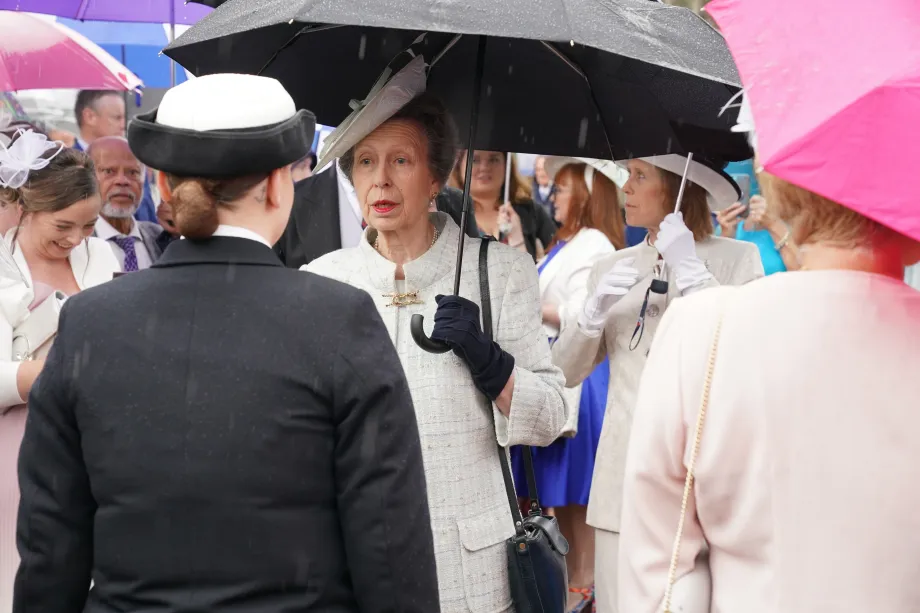 The Princess Royal at a Garden Party
