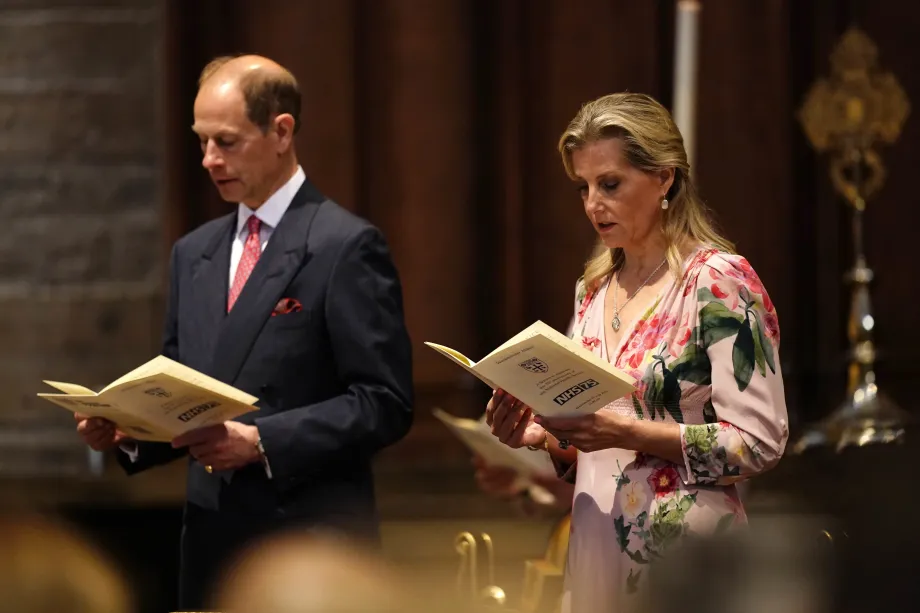 The Duke and Duchess of Edinburgh at Westminster Abbey