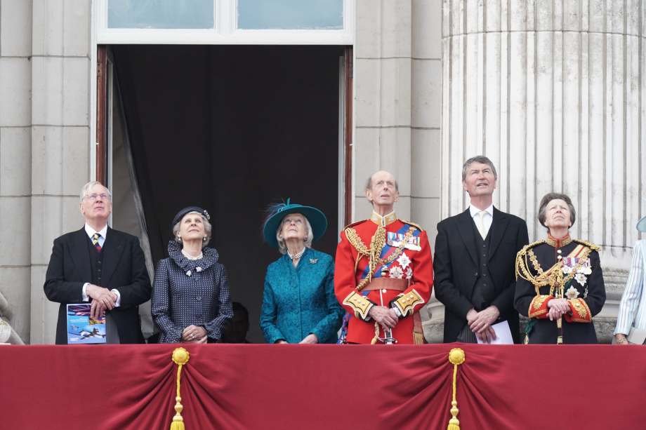 Princess Alexandra on the balcony for Trooping the Colour