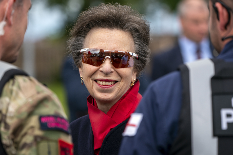 The Princess Royal attends a rehearsal for the Royal Edinburgh Military Tattoo