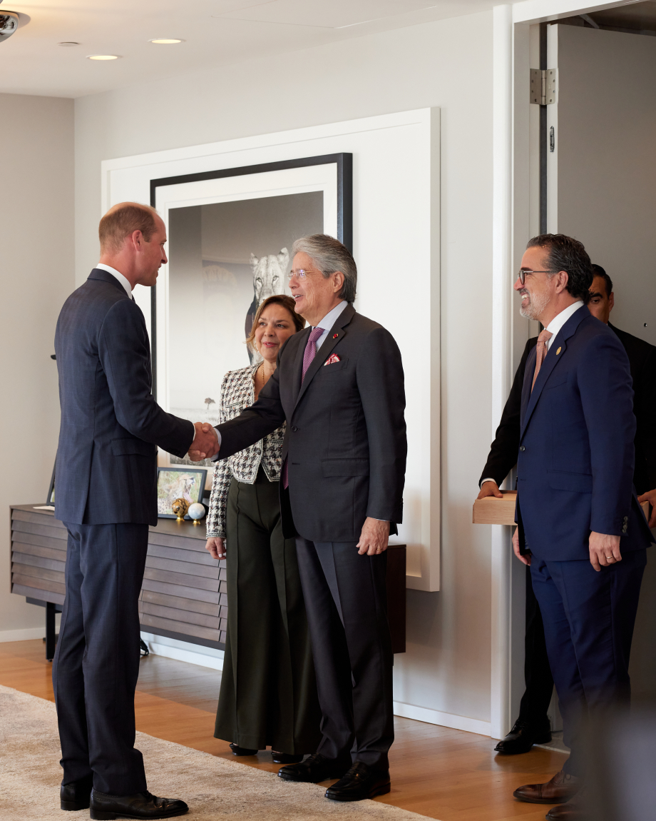 The Prince of Wales meets Ecuadorean President Guillermo Lasso