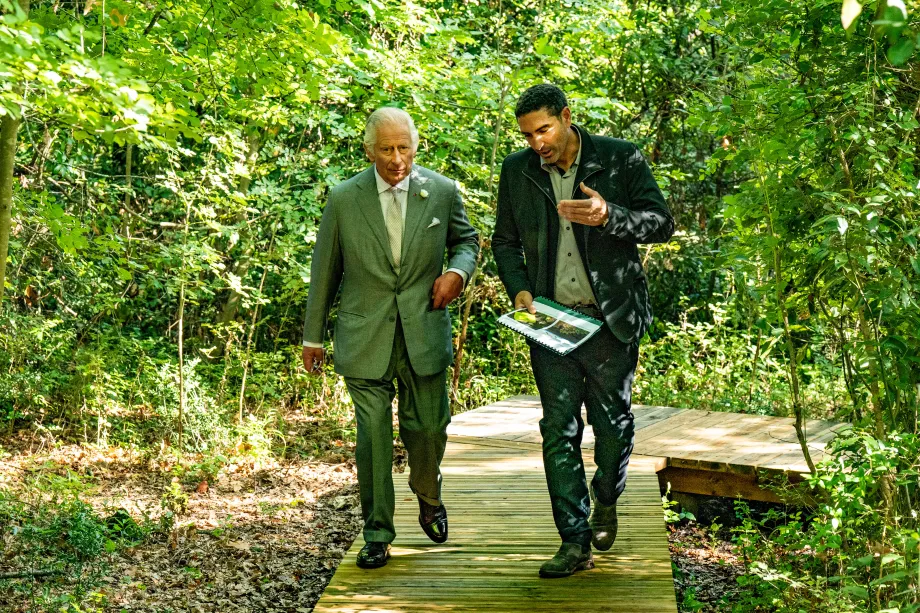 The King visits the Experimental Forest