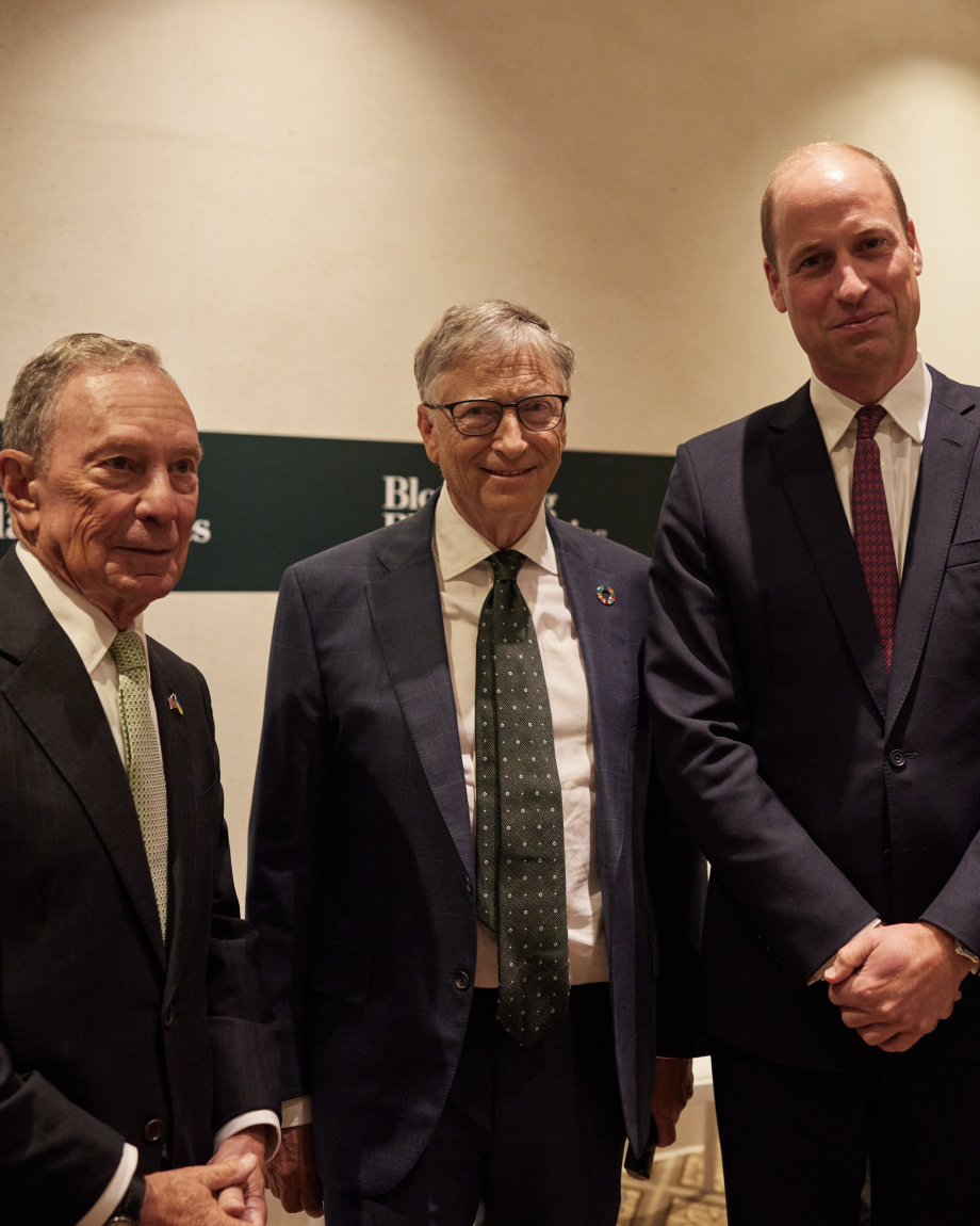 The Prince of Wales with Michael Bloomberg and Bill Gates