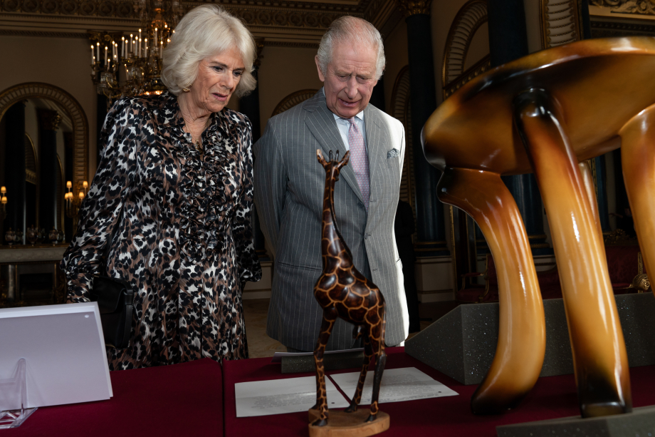 King Charles III and Queen Camilla view part of the Royal Collection relating to the Royal family's long standing connection to the nation at a reception for the Kenyan diaspora in the UK at Buckingham Palace, central London, to celebrate the warm relationship between the two countries and the strong and dynamic partnership they continue to forge ahead of their Majesties state visit to Kenya.