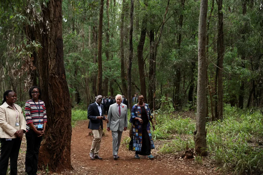 The King visits Karura Forest