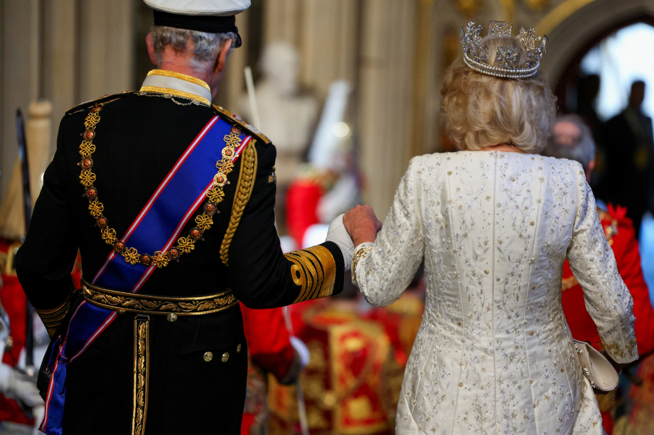 The King and Queen at the Palace of Westminster