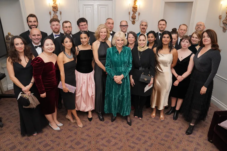 The Queen with winners and nominees