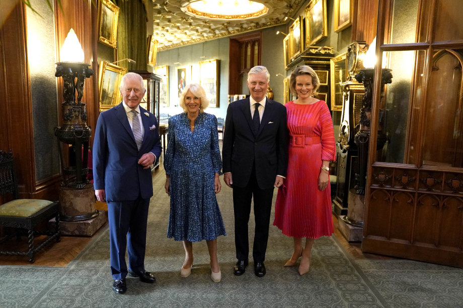 The King and Queen receive King Philippe and Queen Mathilde of the Belgians