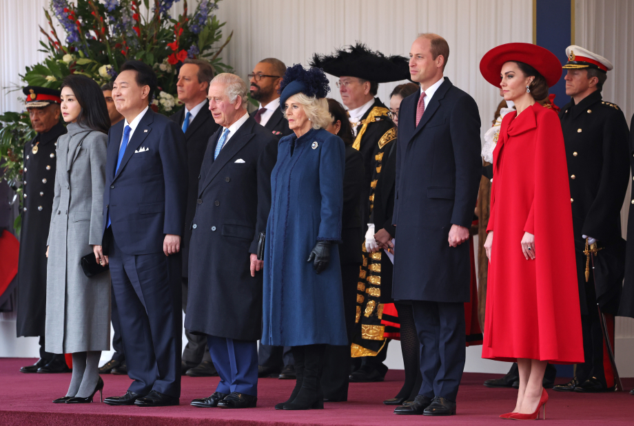 The King and Queen, The Prince and Princess of Wales and the President and First Lady of the Republic of Korea