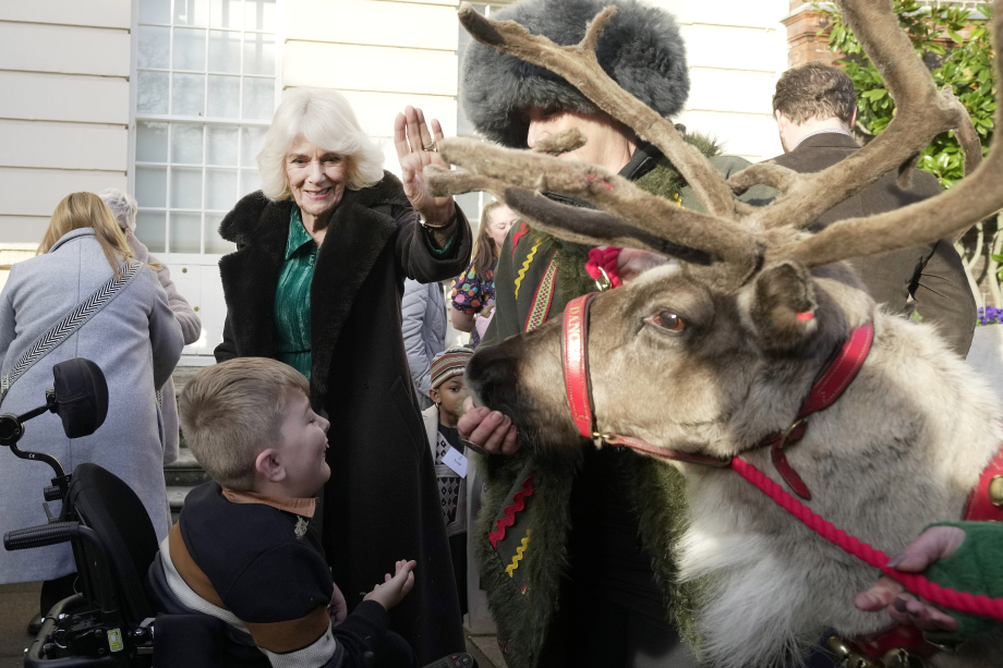 The Queen with a reindeer 