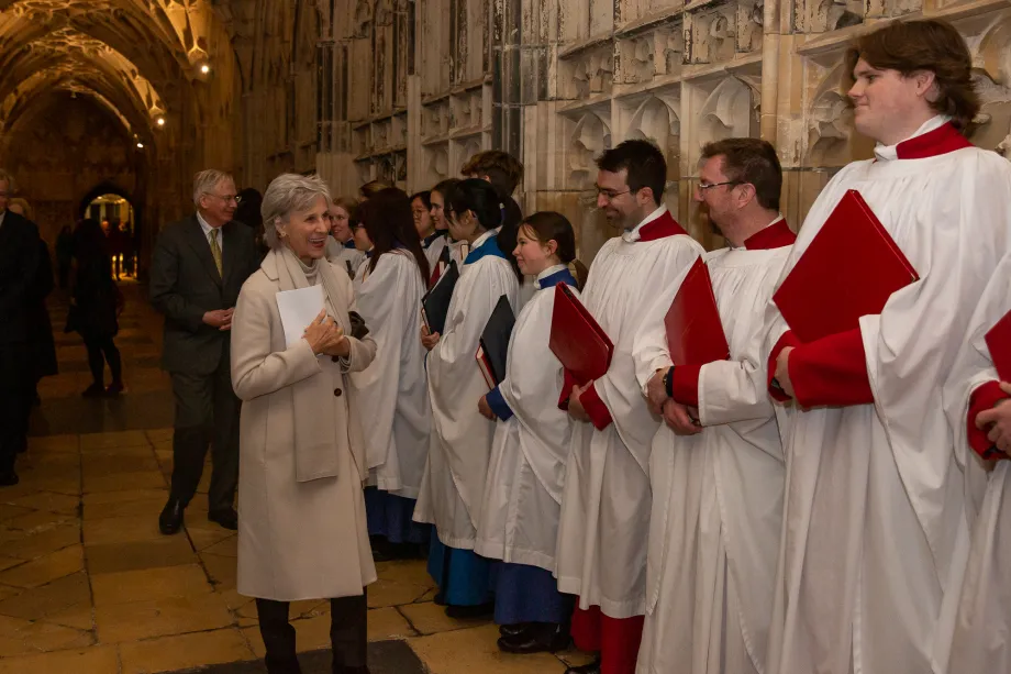 The Duke and Duchess of Gloucester visit Gloucester Cathedral