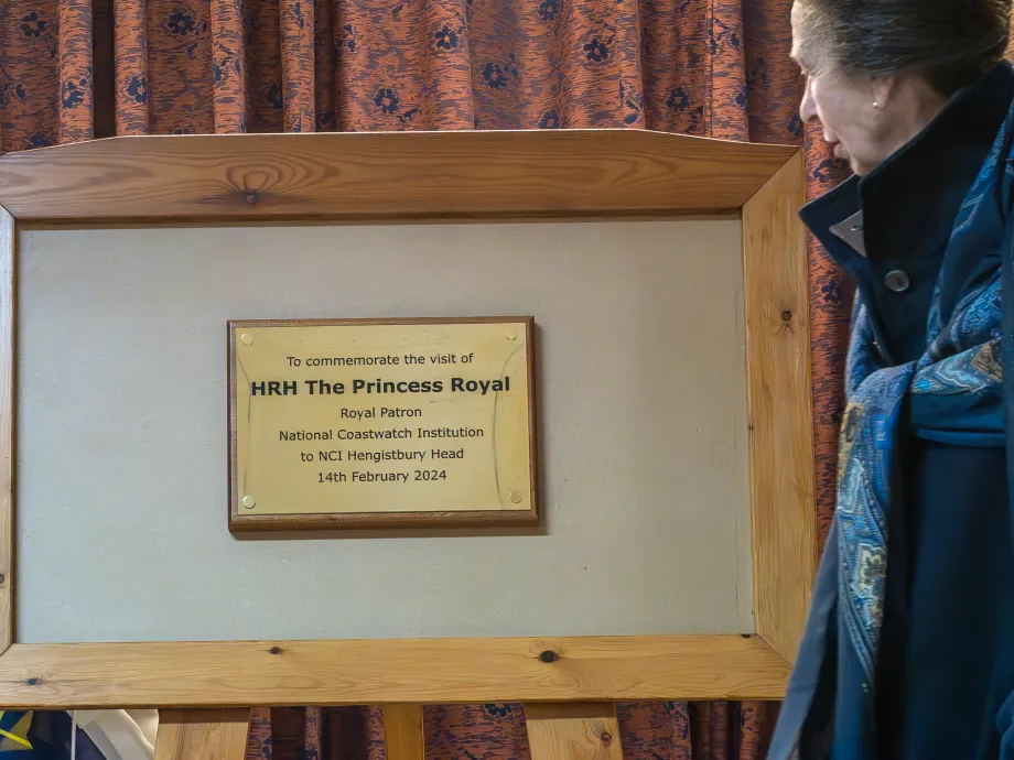 The Princess Royal visiting National Coastwatch station