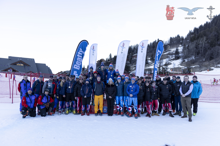 HRH with all the Interservice Telemark competitors