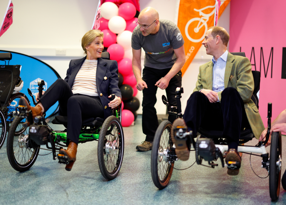 The Duke and Duchess of Edinburgh at the National Cycling Centre