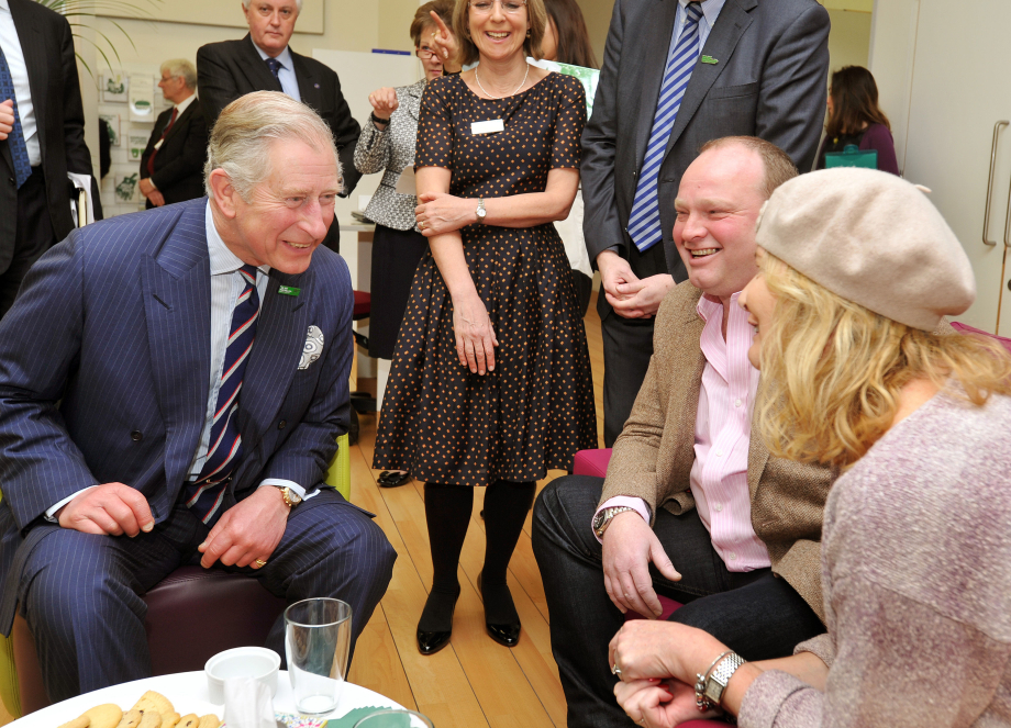 The Prince of Wales talks with cancer patient Mrs Carol Sealey and her husband Steve, during a tour of the new Macmillan Cancer Support unit in the University College Hospital, in central London in 2013. 