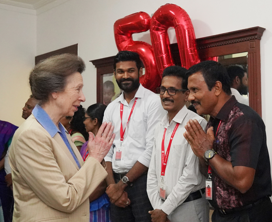 The Princess Royal visits Save The Children HQ in Colombo, Sri Lanka