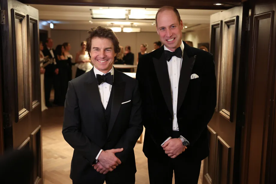 The Prince of Wales, Patron of London's Air Ambulance Charity, with actor Tom Cruise, at the London's Air Ambulance charity gala dinner at Raffles London at The OWO, in Horseguards Avenue, London.