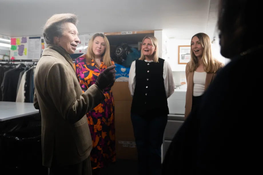 The Princess Royal visits a Save The Children shop, Wandsworth