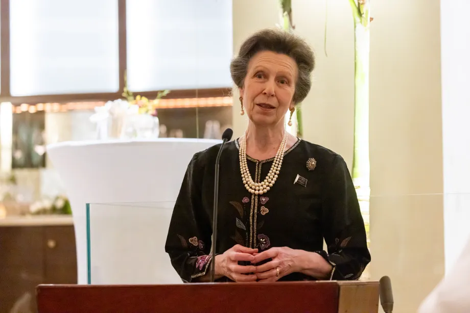 The Princess Royal gives a speech