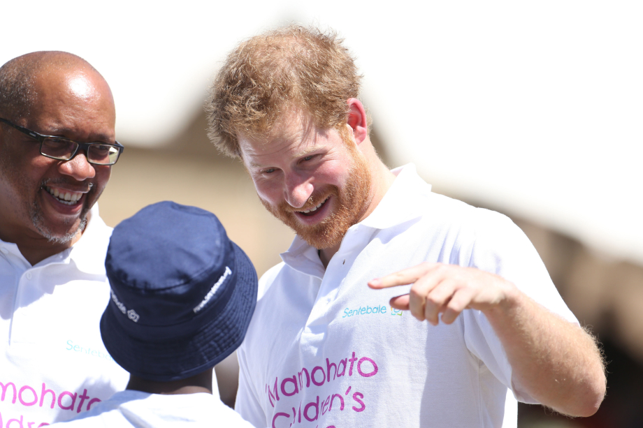 Prince Harry with Prince Seeiso in Lesotho