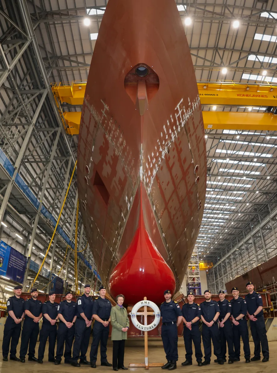 The Princess Royal visits HMS Venturer
