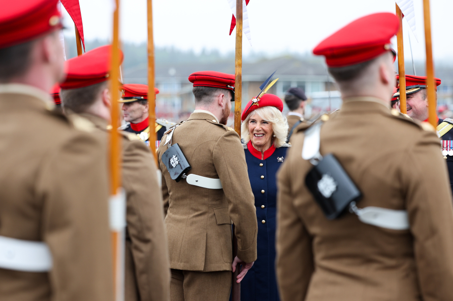 The Queen visits the Royal Lancers