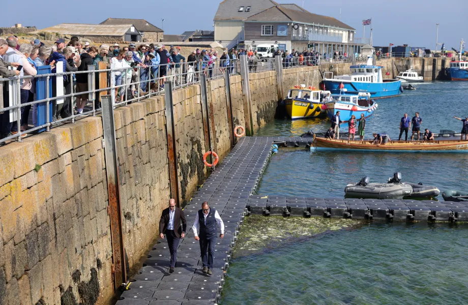 The Duke of Cornwall vists Newquay