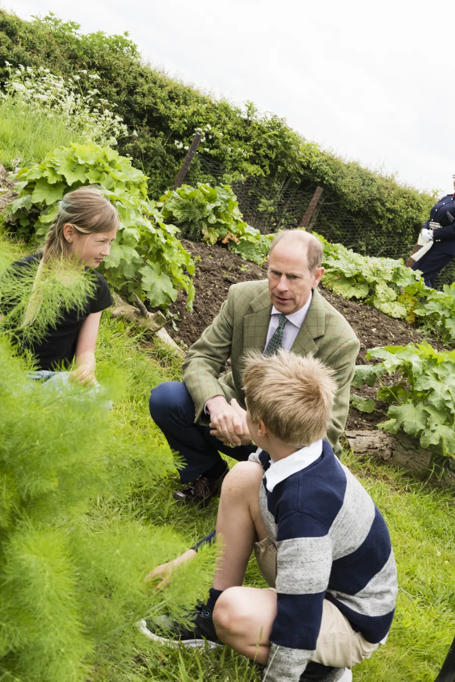 The Duke of Edinburgh in the community garden