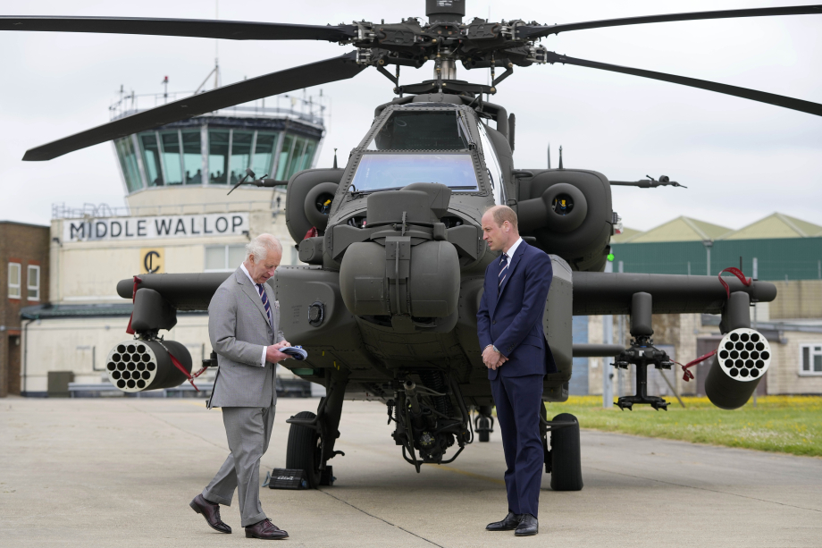 The King hands over the role of Colonel-in-Chief of the Army Air Corps to The Prince of Wales
