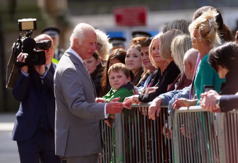 The King meets members of the Southport community