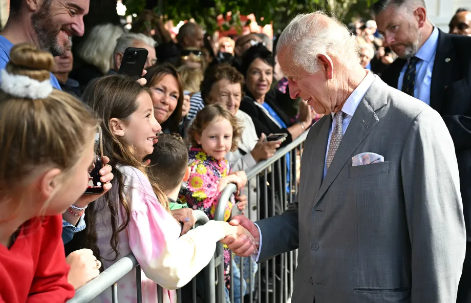 The King meets members of the Southport community