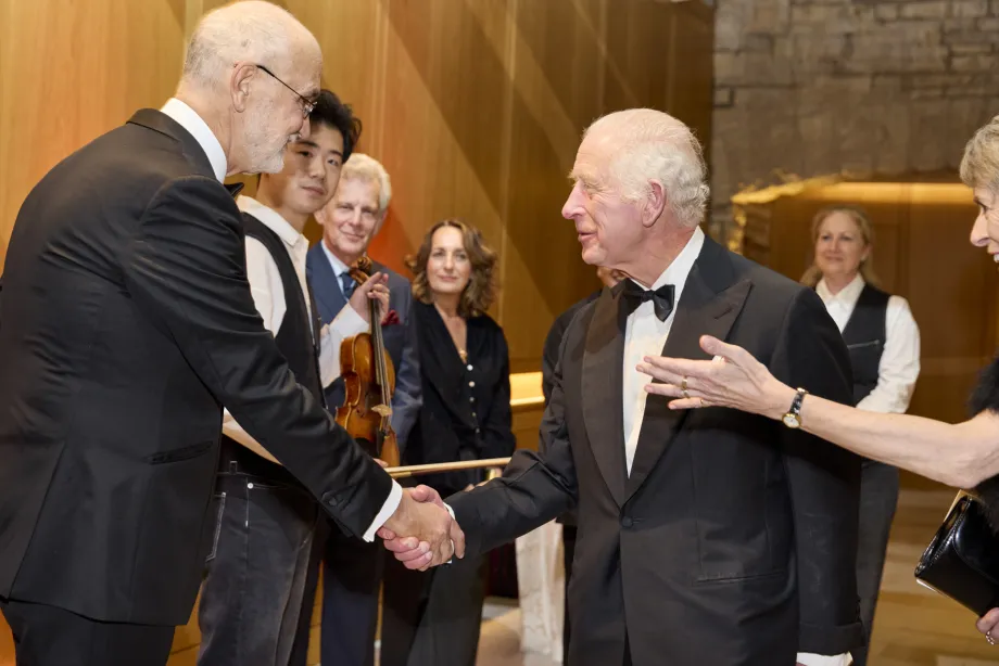 The King, Italian Ambassador His Excellency Inigo Lambertini