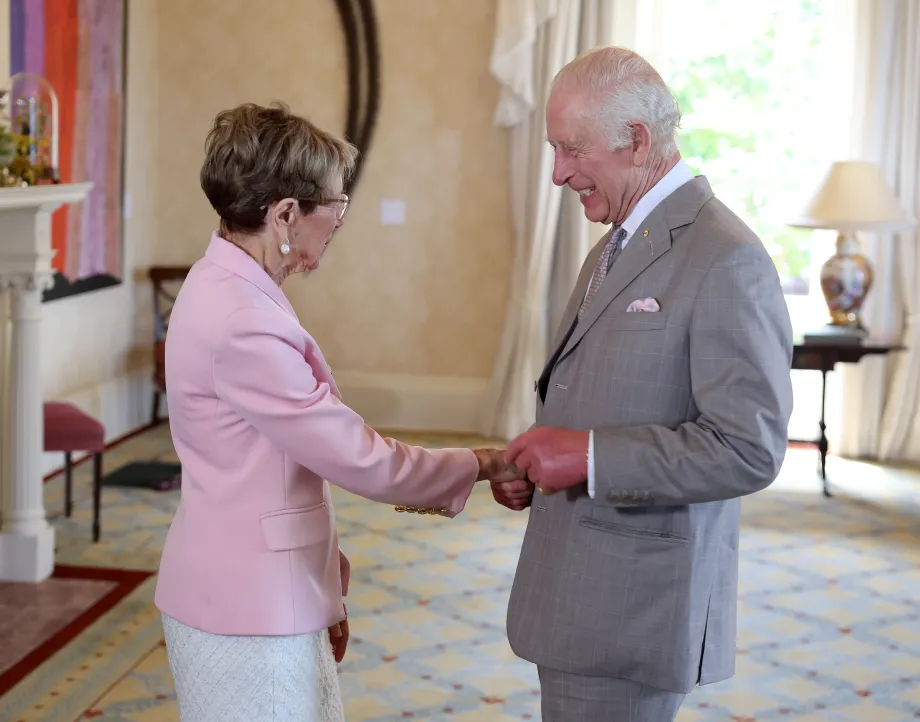 The King with Margaret Beazley, the Governor of New South Wales