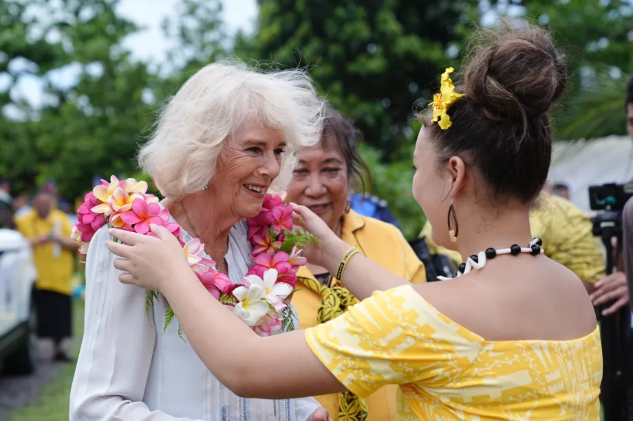 The Queen at the Victims Support Group in Samoa