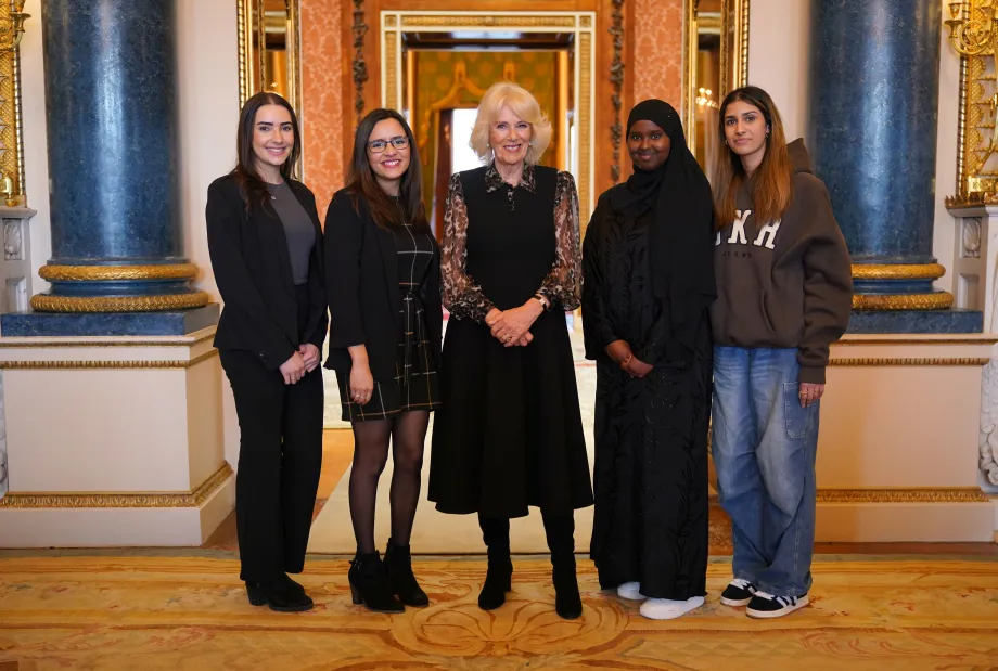 The Queen hosts a roundtable for young people at Buckingham Palace