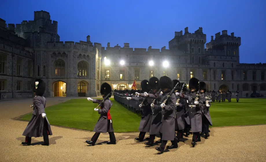 The March Past in Windsor Castle Quadrangle